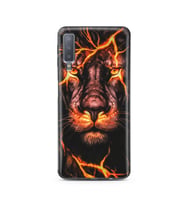 Aslan Neon Tasarım Süper Şeffaf Silikon Telefon Kılıfı Samsung A7 (2018)