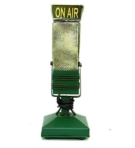 Dekoratif Metal Mikrofon