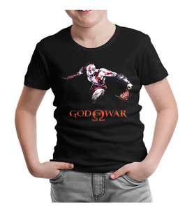 God of War 1 Siyah Çocuk Tshirt