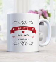 BK Gift Kişiye Özel Beyaz Kupa Bardak Sevgililer Günü Temalı 46