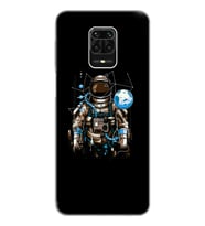 Uzay Astronot Tasarım Süper Şeffaf Silikon Telefon Kılıfı Xiomai Redmi Note 9 Pr