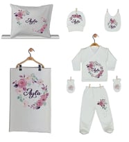 Pia Baby Gl 1914-06 İsme Özel Yastık Battaniye Zıbın Set