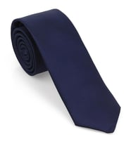 Lacivert Oxford Model Mendilli Slim Kravat-Brianze MKAS-5
