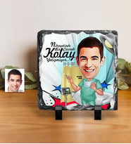 BK Gift Kişiye Özel Bay Cerrah Karikatürlü Dekoratif Doğal Taş  1