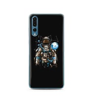 Uzay Astronot Tasarım Süper Şeffaf Silikon Telefon Kılıfı Huawei P20 Pro 