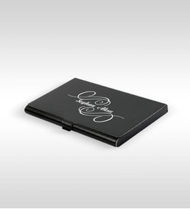 BK Gift Kişiye Özel Siyah Metal Kartvizitlik