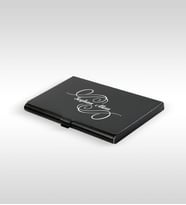 BK Gift Kişiye Özel Siyah Metal Kartvizitlik