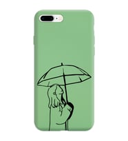 Iphone 8 Plus Çizgi Tasarımlı Yeşil Lansman Telefon Kılıfı