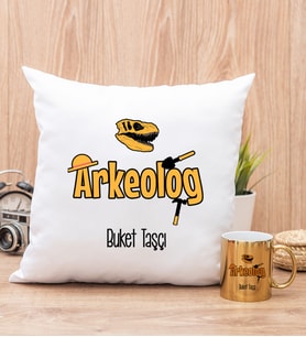 Arkeolog Yastık ve Gold Kupa Bardak
