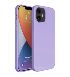 Microsonic Apple iPhone 12 Kılıf Groovy Soft Lila