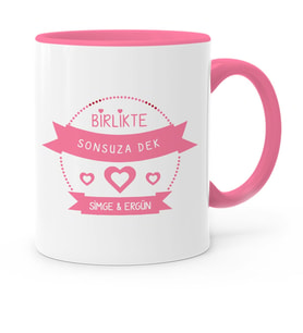 BK Gift Kişiye Özel Sevgililer Günü Temalı Pembe Kupa Bardak  59