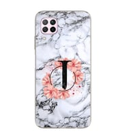 Mermer Çiçekli Harf Tasarım Süper Şeffaf Silikon Telefon Kılıfı Huawei P40 Lite 