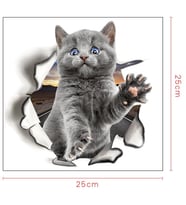 Kedi Model 4 Araba Oto Sticker Yapıştırma Renkli