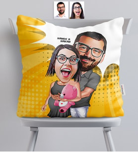 BK Gift Kişiye Özel Bebek Bekliyoruz Karikatürlü  Yastık