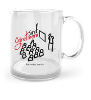 BK Gift Kişiye Özel Sınıf Öğretmeni Cam Kupa Bardak  2