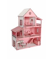 Hobi Oyuncak Ahşap Pembe Oyun Evi