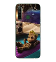 Baby Groot Tasarım Süper Şeffaf Silikon Telefon Kılıfı Oppo Realmi 5i