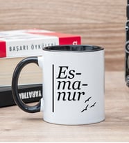 İsme Özel Heceli Siyah Kupa Bardak