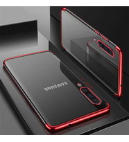 Galaxy A30S Kılıf Zore Dört Köşeli Lazer Silikon Kılıf (Kırmızı)