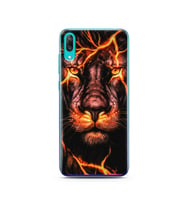 Aslan Neon Tasarım Süper Şeffaf Silikon Telefon Kılıfı Huawei Y7 Prime 2019
