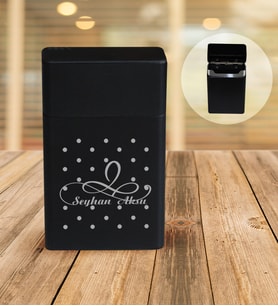 BK Gift Kişiye Özel İsimli Siyah Metal Sigara Tabakası - 4