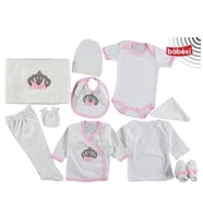 Kraliçe 10 lu Zıbın Kız (Beyaz-Pembe)