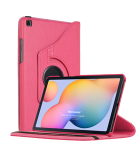 Microsonic Samsung Galaxy Tab S6 Lite 10.4" P610 Kılıf 360 Rotating Stand Deri Pembe
