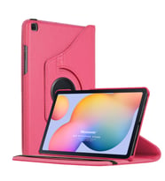 Microsonic Samsung Galaxy Tab S6 Lite 10.4" P610 Kılıf 360 Rotating Stand Deri Pembe