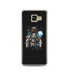 Uzay Astronot Tasarım Süper Şeffaf Silikon Telefon Kılıfı Samsung A3 (2017)