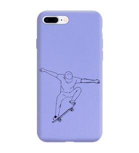 Iphone 7 Plus Çizgi Tasarımlı Mor Lansman Telefon Kılıfı