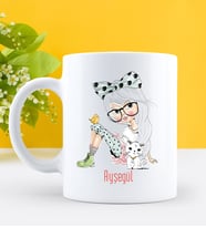 BK Gift Kişiye Özel Fashion Woman Tasarımlı Beyaz Kupa Bardak