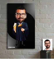 BK Gift Kişiye Özel Bay Hakim Karikatür Ahşap Tablo - 1