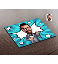 BK Gift Kişiye Özel Erkek Patron Karikatürlü Ahşap Puzzle-3