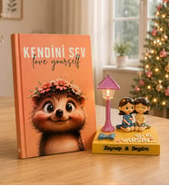 İyi Ki Varsın Arkadaşa Hediye Masa Lambası & Hadis Motive Defter Seti