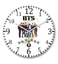 Bts Duvar Saati Bombeli  Gercek  Cam