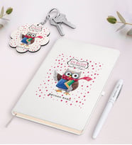 BK Gift Kişiye Özel Tarih Öğretmeni Beyaz Defter Kalem ve Anahtarlık Hediye Seti-3 (Model 1)