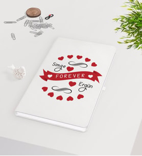 BK Gift Kişiye Özel Sevgililer Günü Beyaz Defter-43