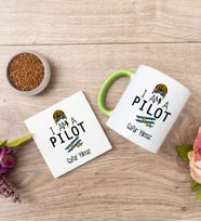 Pilot Yeşil Kupa Bardak Ve Bardak Altlığı Seti