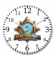 Hearthstone Duvar Saati Bombeli Gercek Cam