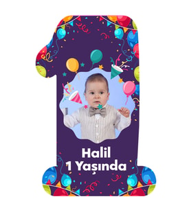1 Yaşında 6X9 Ahşap Magnet