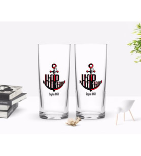 BK Gift Kişiye Özel Renkli Baskılı Kaptan Tasarımlı İkili Rakı Bardağı Seti-3 (Beyaz)