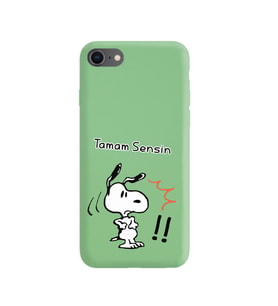 Snoopy Tasarımlı Yeşil Lansman Telefon Kılıfı İphone 7