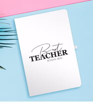 BK Gift Kişiye Özel En İyi Öğretmen Beyaz Defter-17