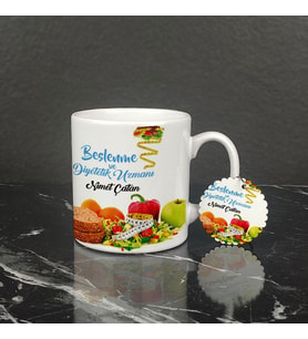 Beslenme ve Diyetetik Uzmanına Hediye Kupa Bardak ve Anahtarlık Set