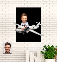 Kişiye Özel Hediye Karikatürlü Uv Baskılı Ahşap Tablo