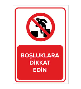 NEW JARGON - Boşluklara Dikkat Edin Levhası - Sac Malzeme 25x35cm
