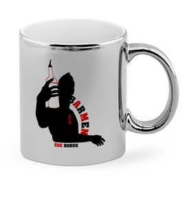 BK Gift Kişiye Özel Mesleki Barmen Krom Kupa Bardak  1
