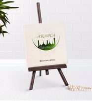 BK Gift Kişiye Özel Arapça Öğretmeni Şovaleli Doğal Taş-2 (Beyaz)
