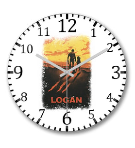 Logan Duvar Saati Bombeli Gercek Cam