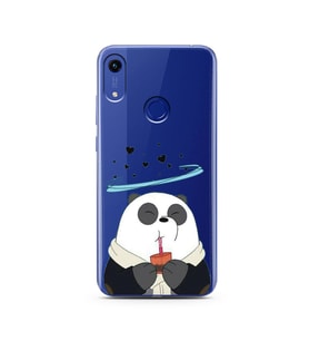 Panda Tasarımlı Süper Şeffaf Silikon Telefon Kılıfı Huawei Honor 8A